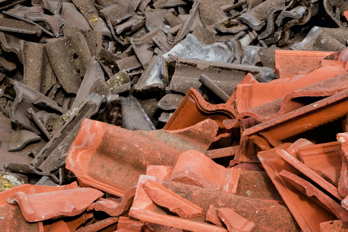 Bundled roofing materials and accessories ready for a project.